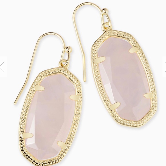Kendra Scott Jewelry - NEW Kendra Scott Dani Gold Rose Quartz Earrings